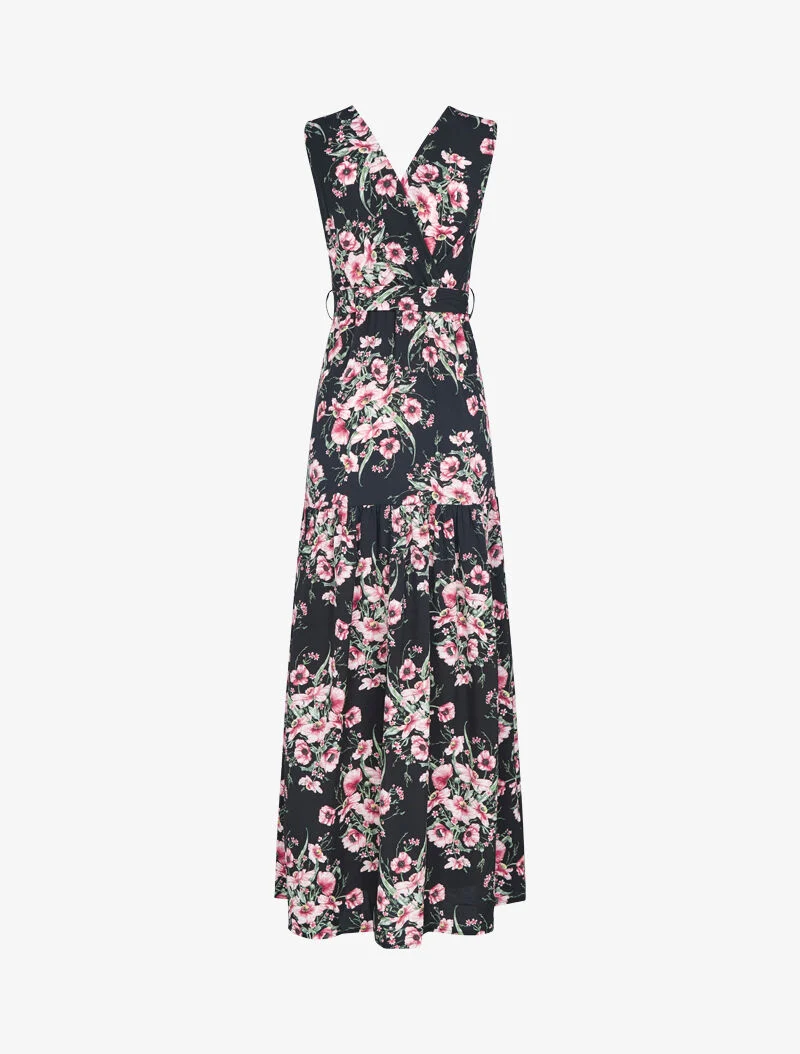 Robe à imprimé floral - noir