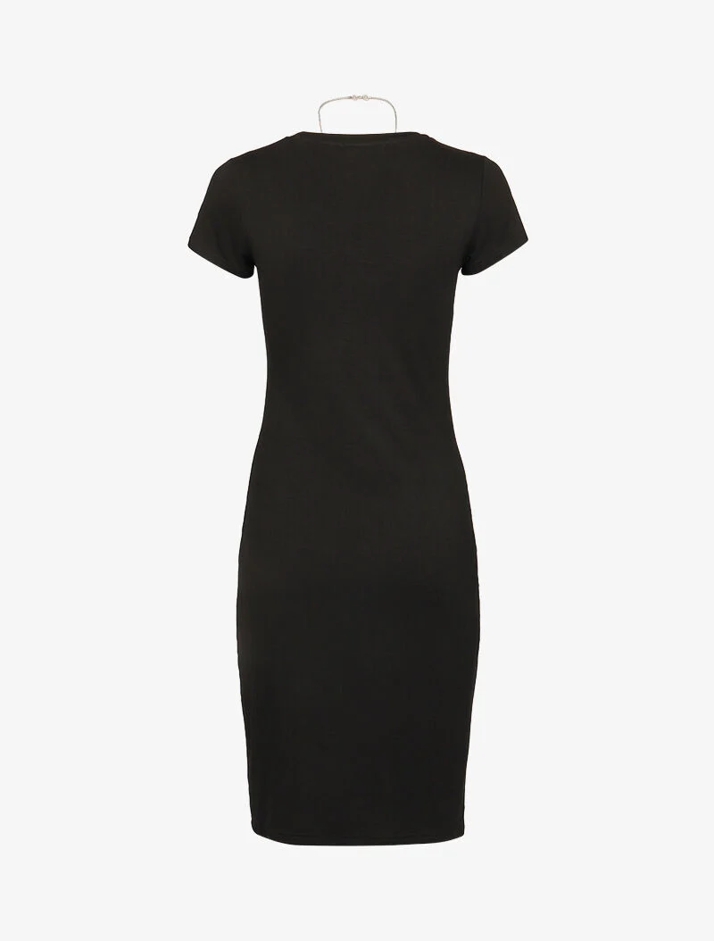 Robe t-shirt ajustée - noir