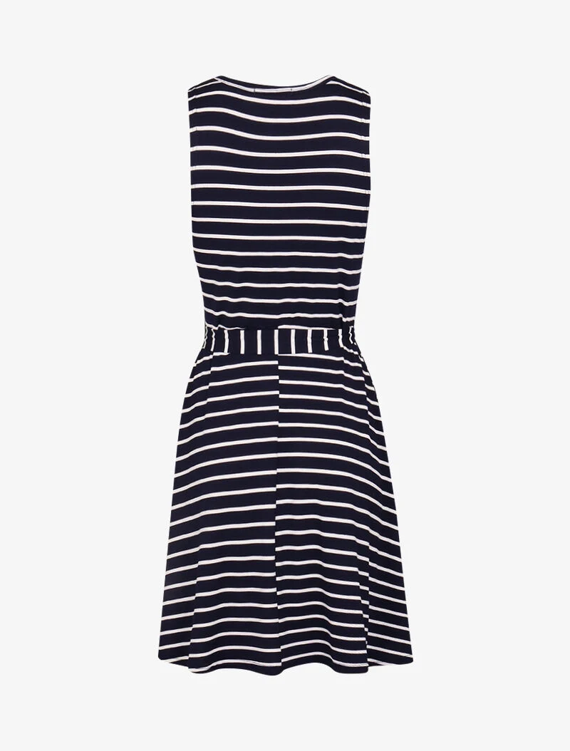 Robe marinière à détail trou de serrure - marine