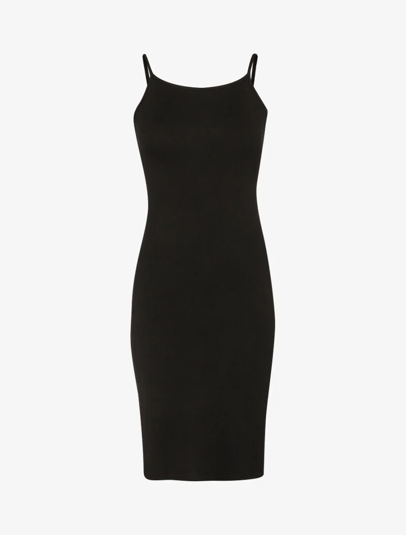 Robe basique unie - noir