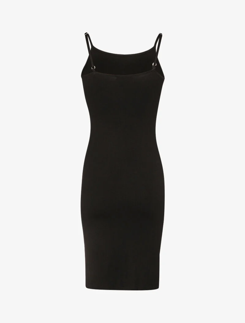 Robe basique unie - noir