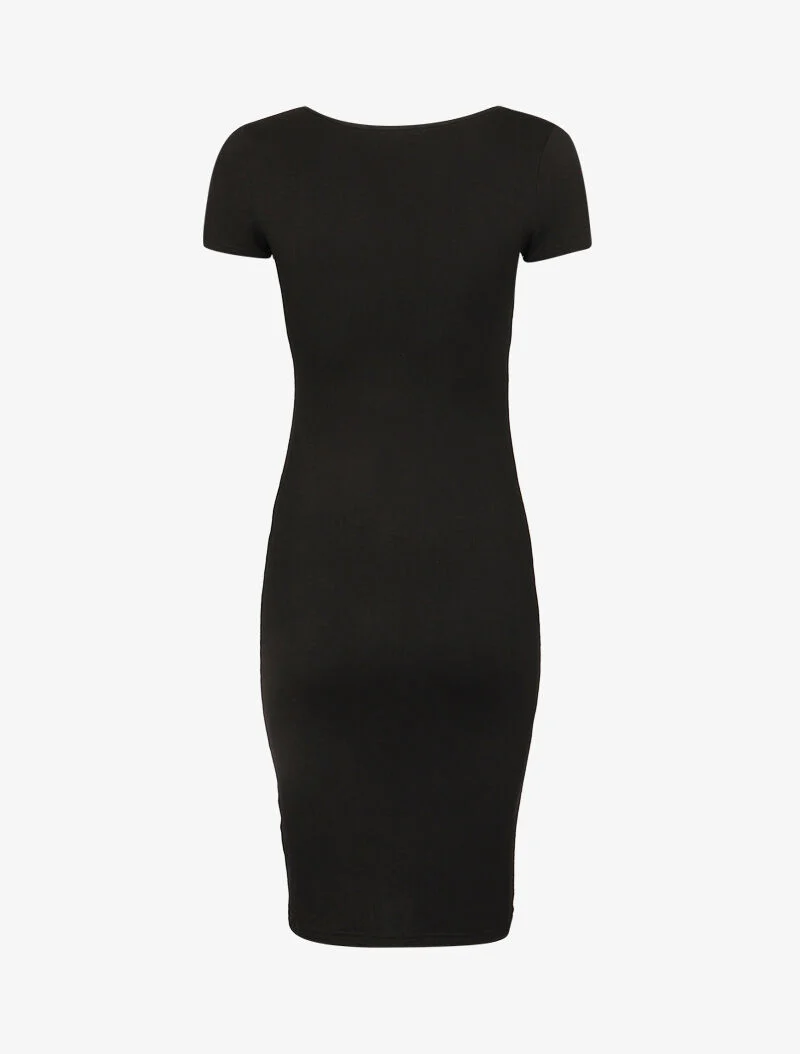 Robe basique à manches courtes - noir