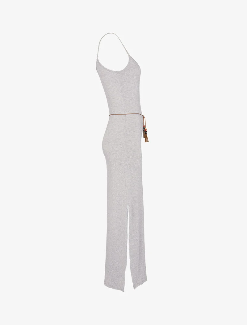 Robe à côtés fendus - gris clair