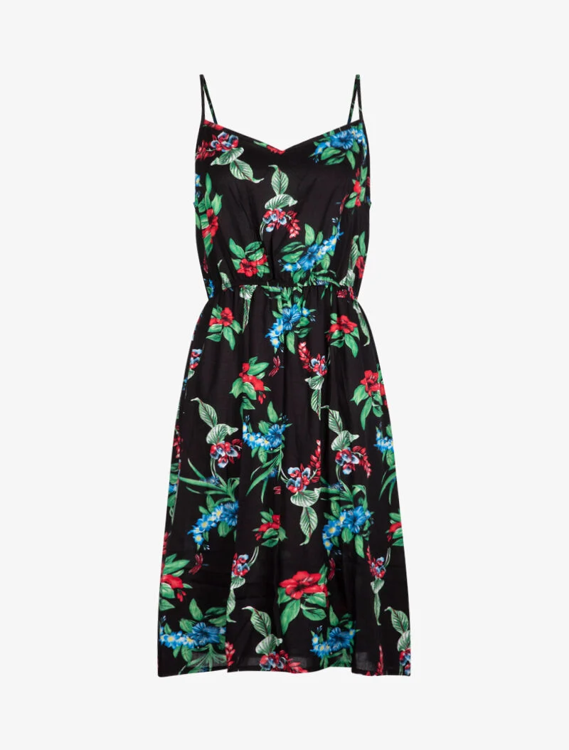 Robe à imprimé printanier - noir