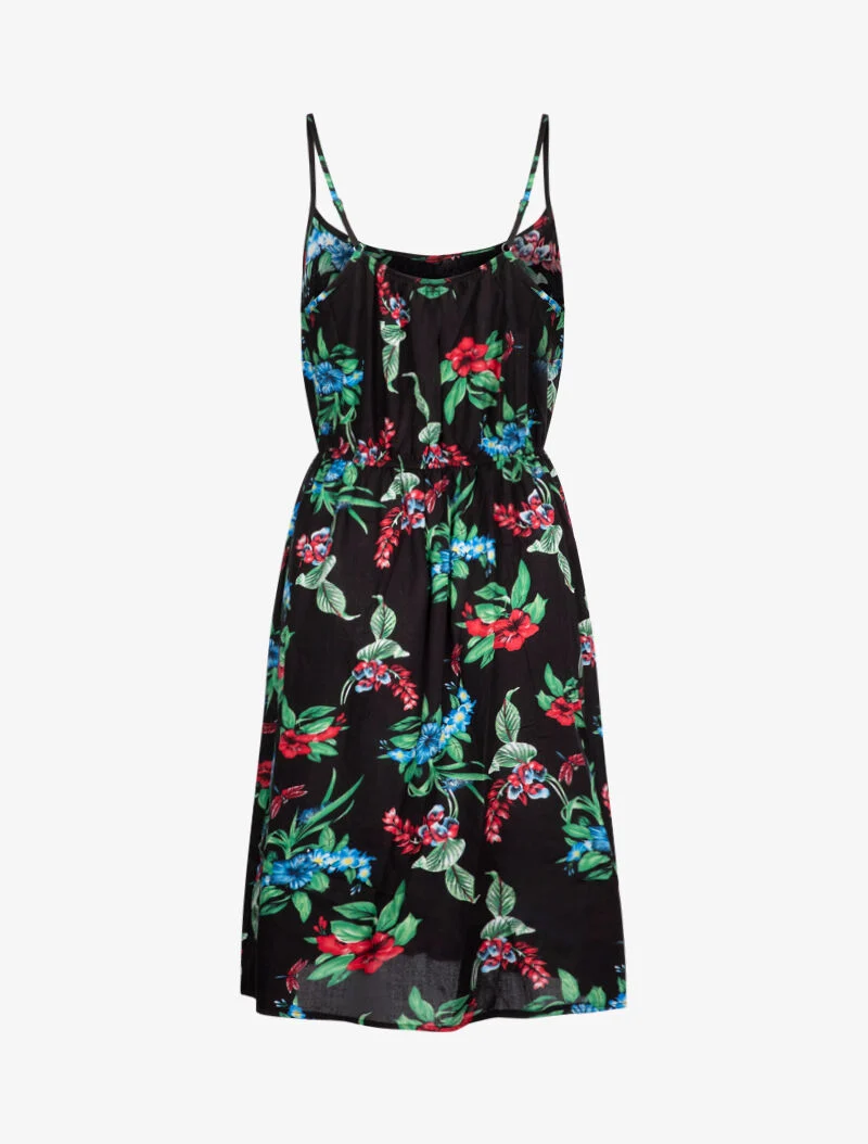 Robe à imprimé printanier - noir