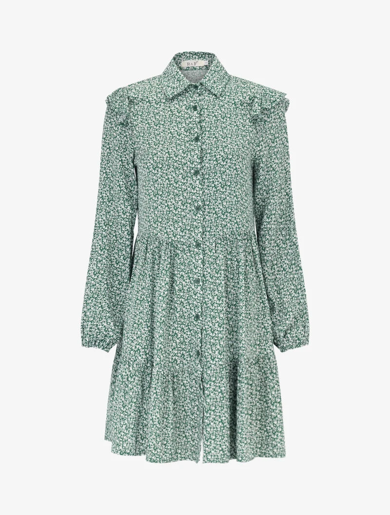 Tunique style chemise à imprimé baroque - vert