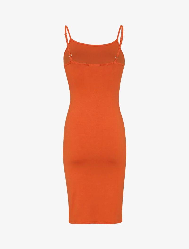 Robe basique unie - orange