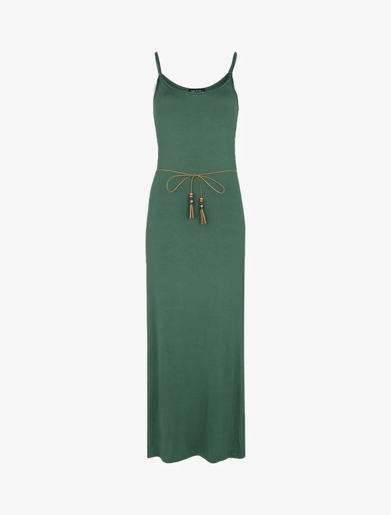 Robe à côtés fendus - vert