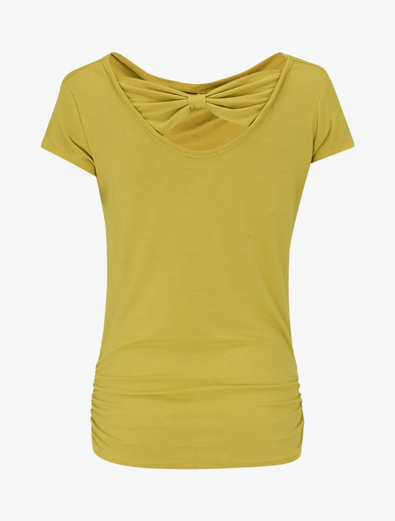 Top à dos stylisé - jaune anis