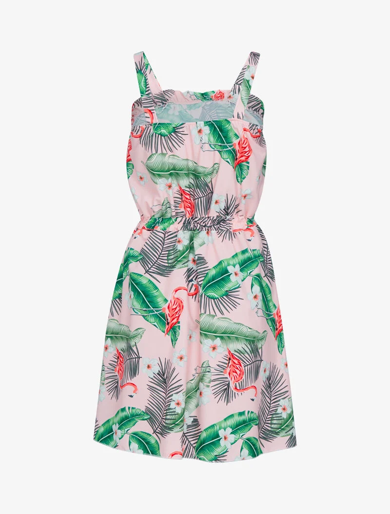 Robe patineuse à imprimés - rose