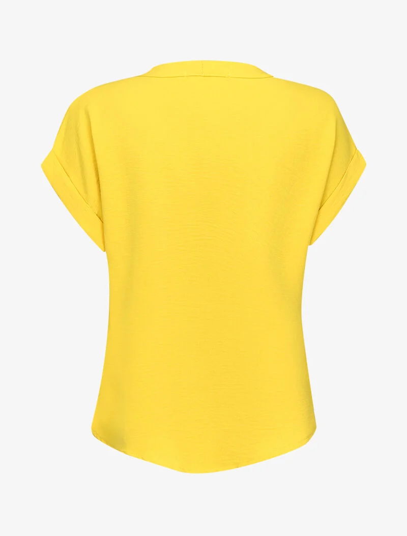 Chemisier fluide boutonné - jaune