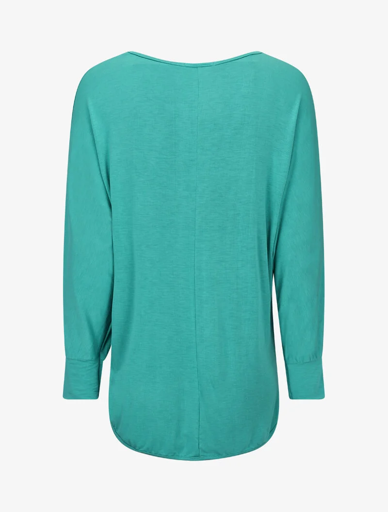 Top asymétrique à zip - vert menthe