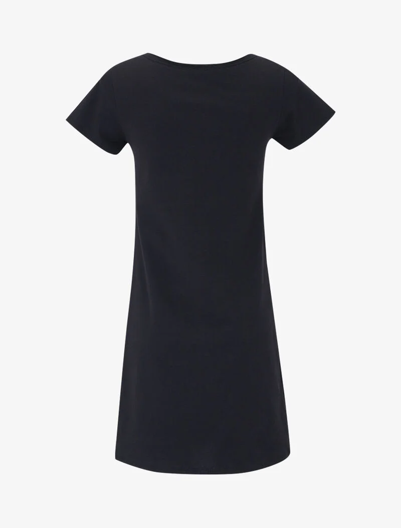 Robe t-shirt à flocage - noir