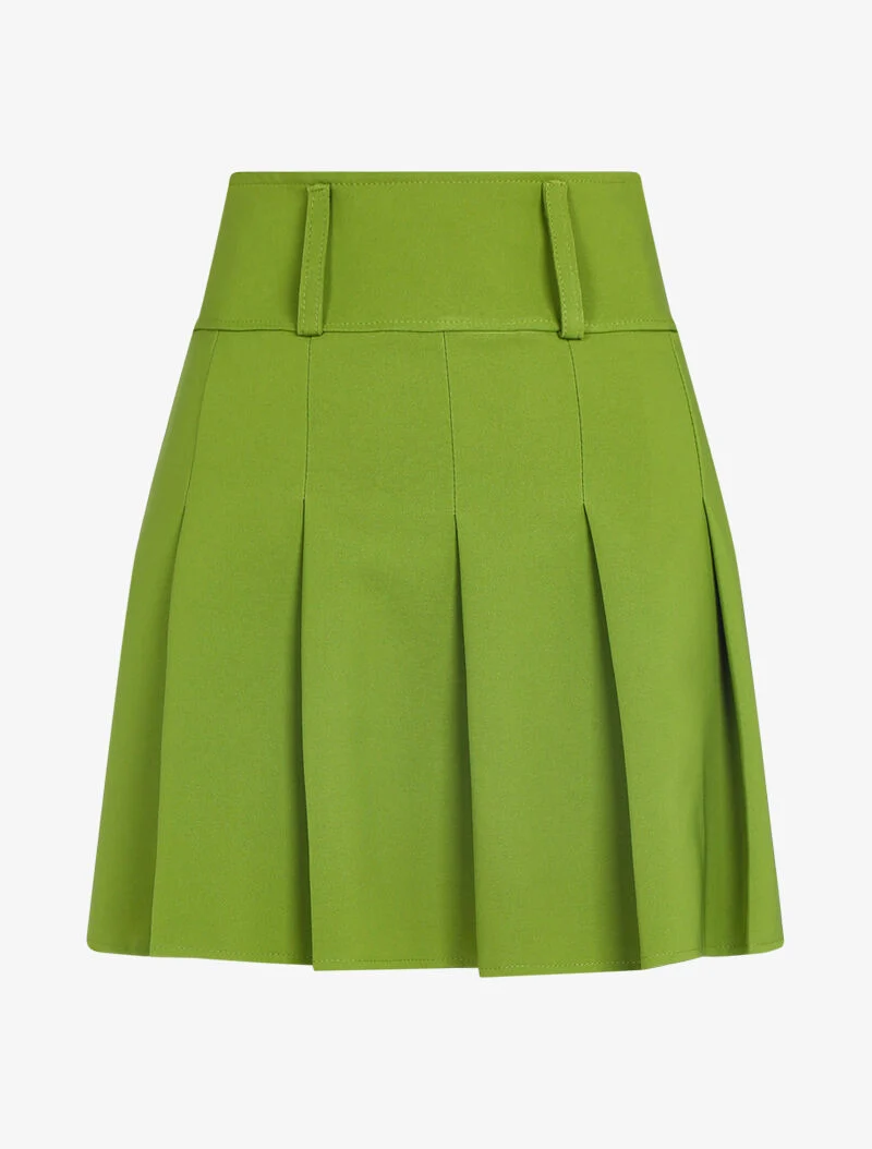 Mini jupe plissée - vert