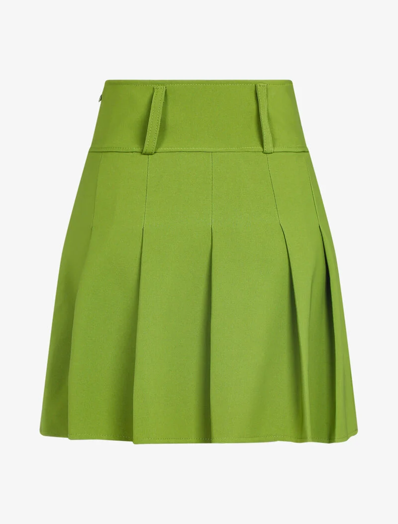 Mini jupe plissée - vert
