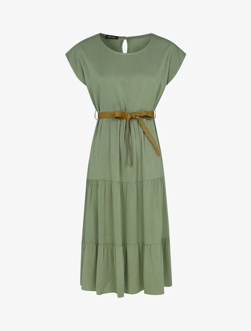Robe trapèze basique - kaki