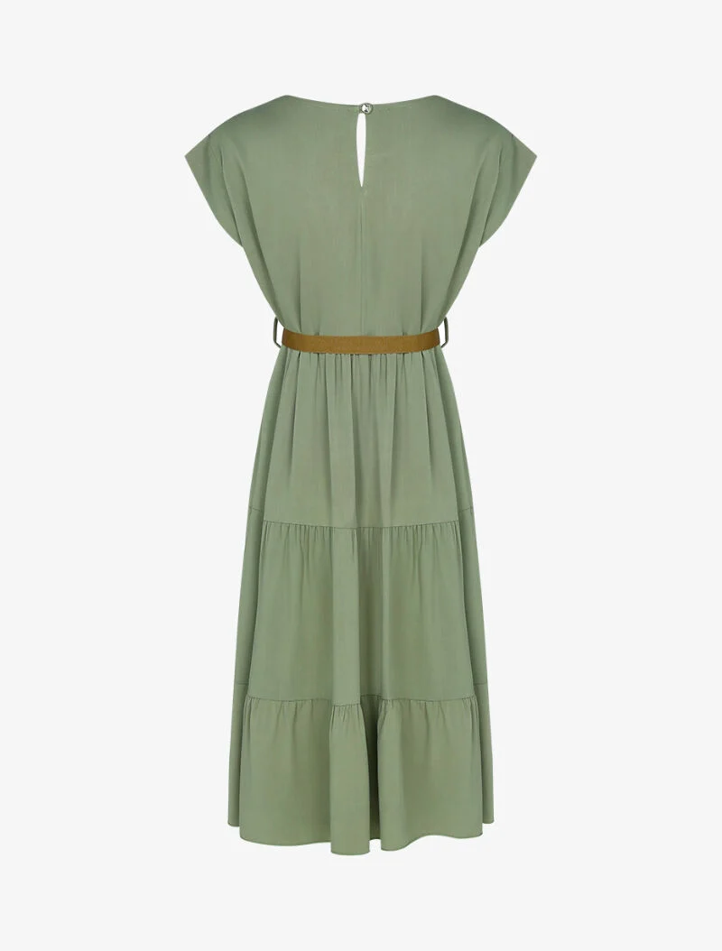 Robe trapèze basique - kaki