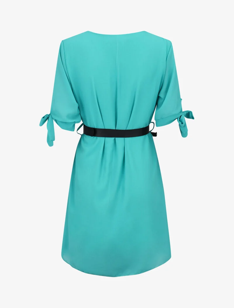 Robe en voile à détail chaîne - vert menthe