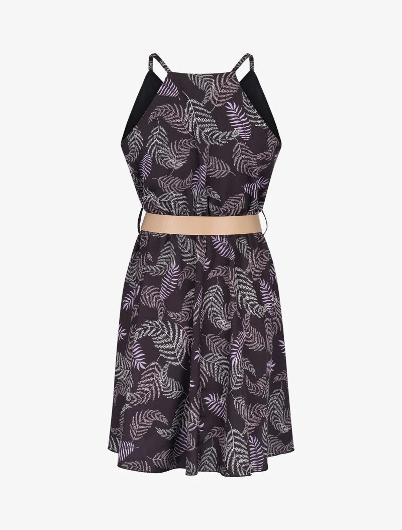 Robe patineuse imprimé fougères - noir