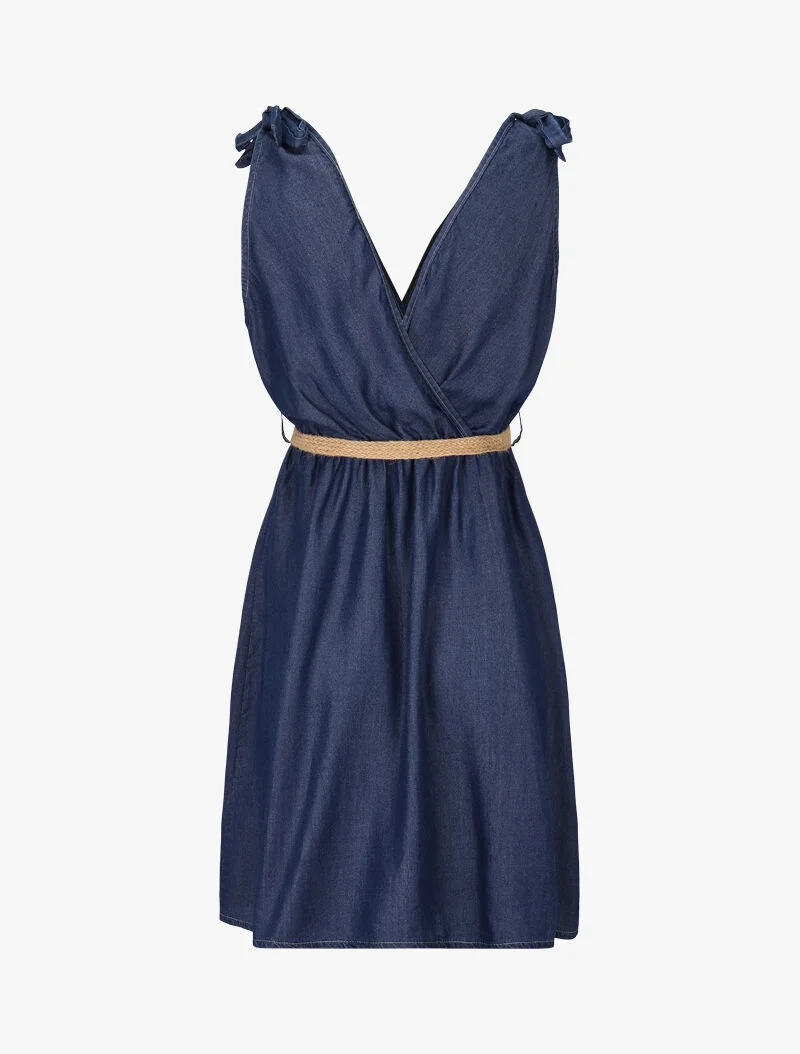 Robe en jean cache coeur - denim foncé