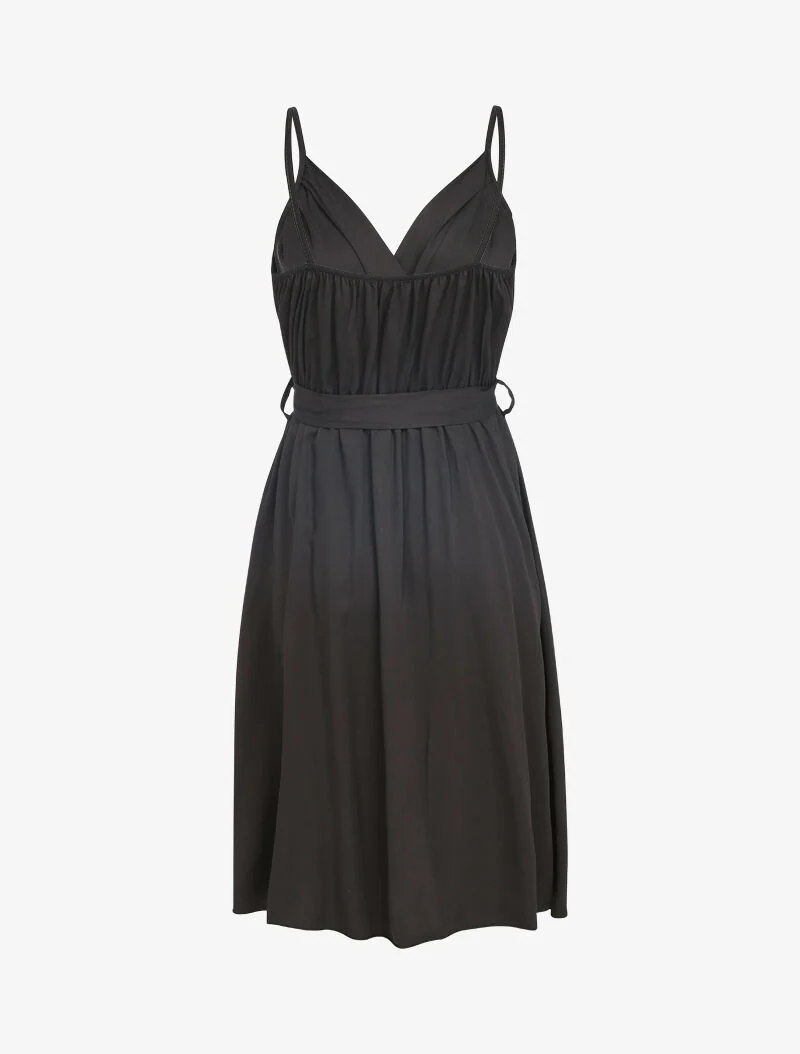 Robe fluide style portefeuille - noir