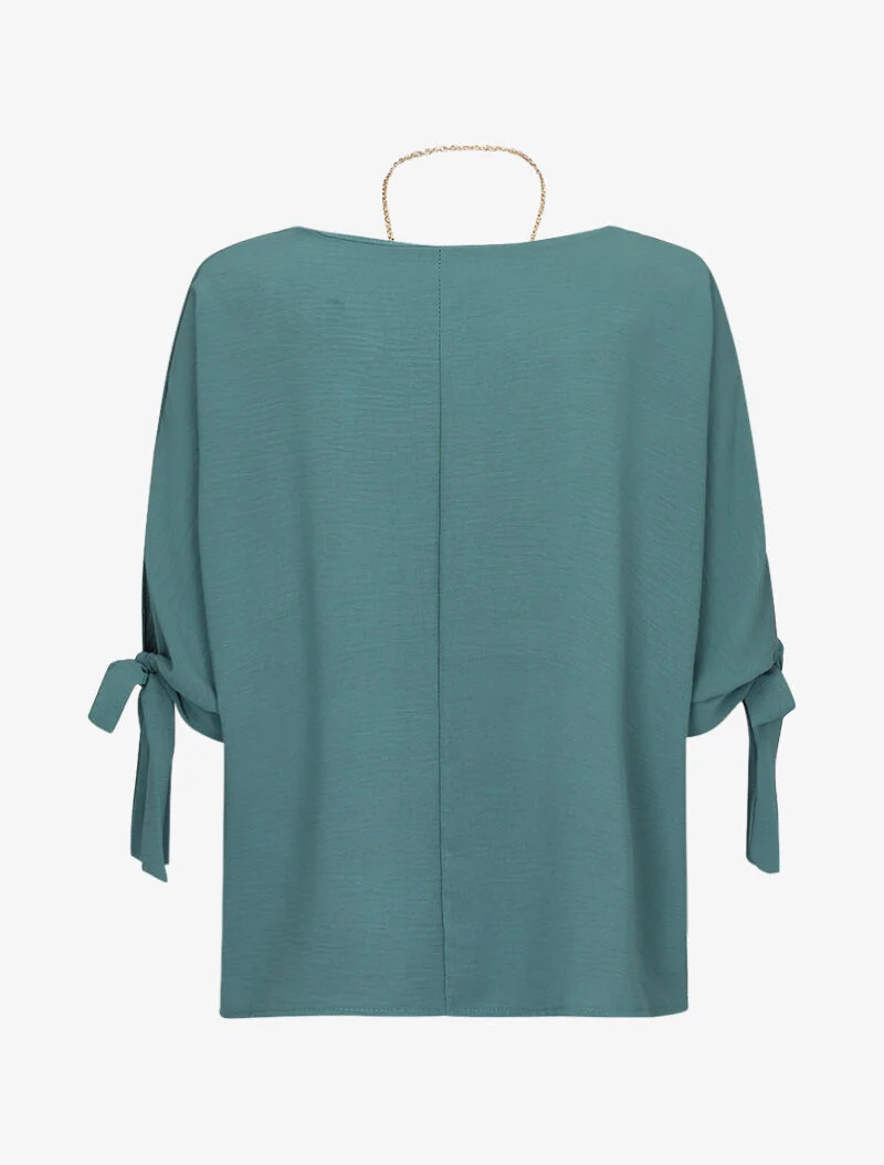 Top ample avec sautoir - vert