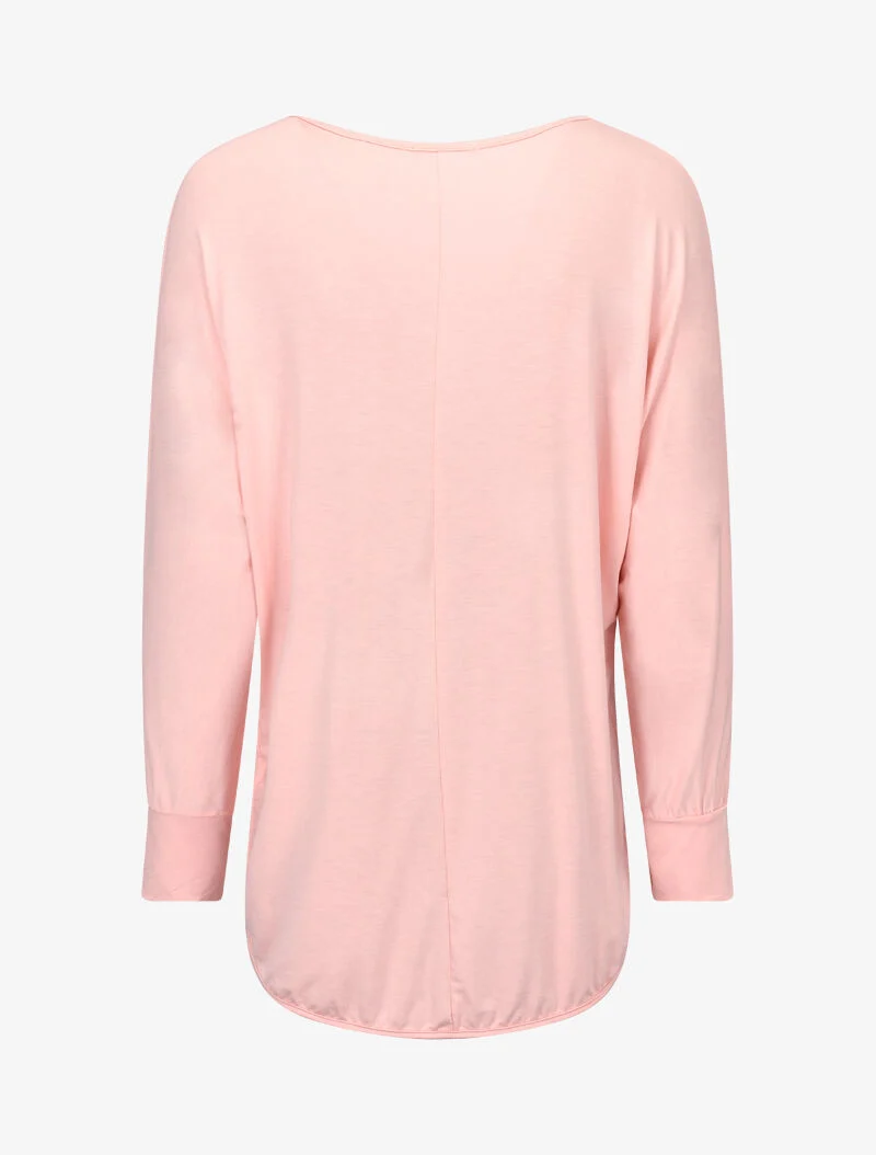 Top asymétrique à zip - rose