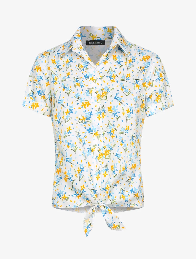 Chemise sans manches à imprimés - ecru