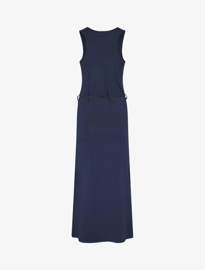 Robe débardeur longue à côtés ouverts - marine