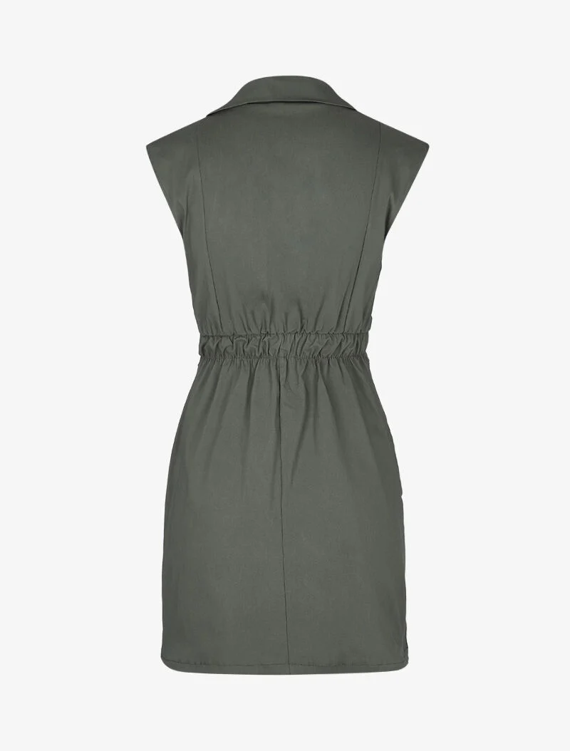 Robe sexy à buste style tailleur - kaki