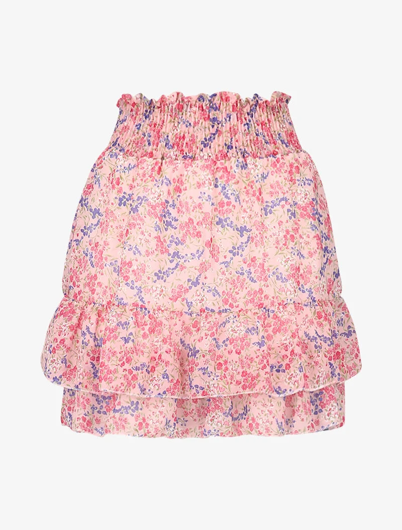 Mini jupe à imprimé floral - rose