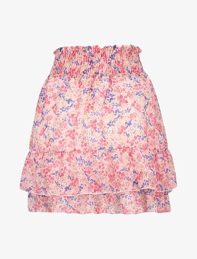 Mini jupe à imprimé floral - rose