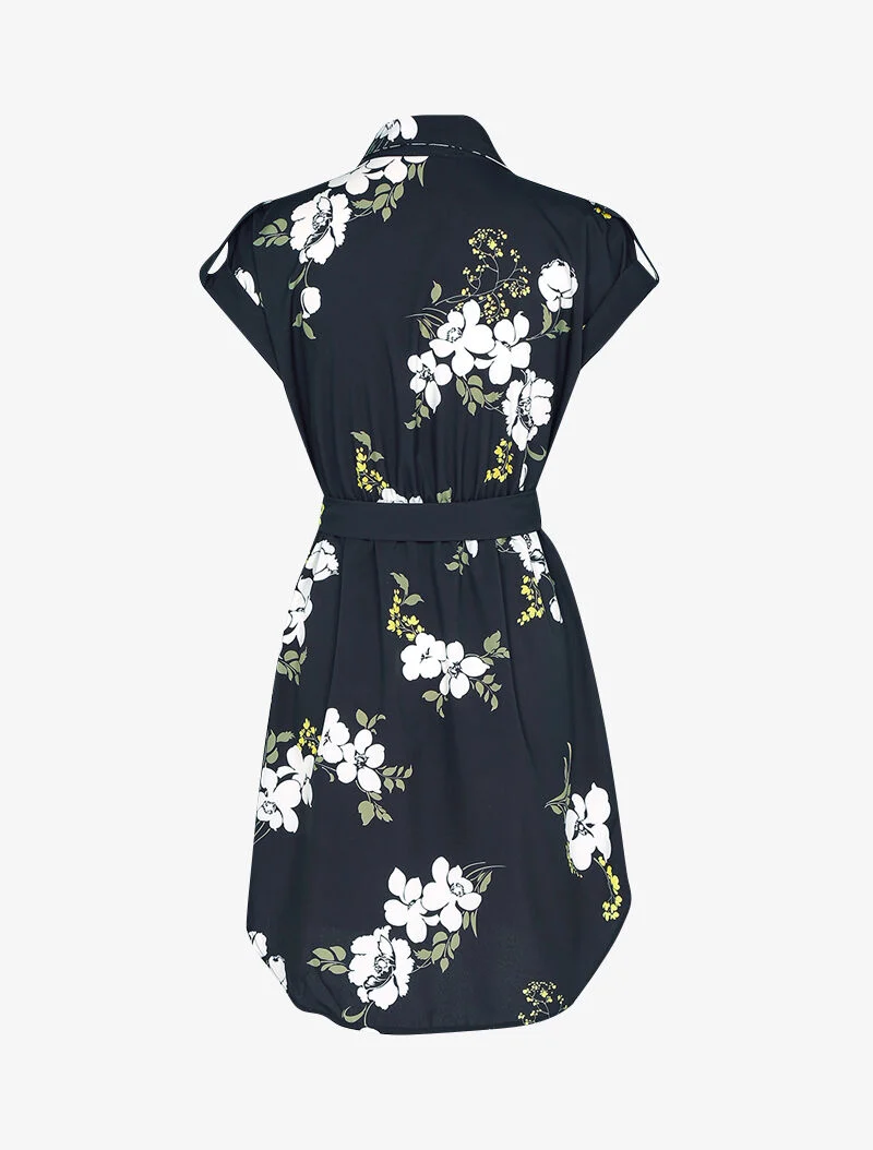 Tunique à imprimé floral - noir