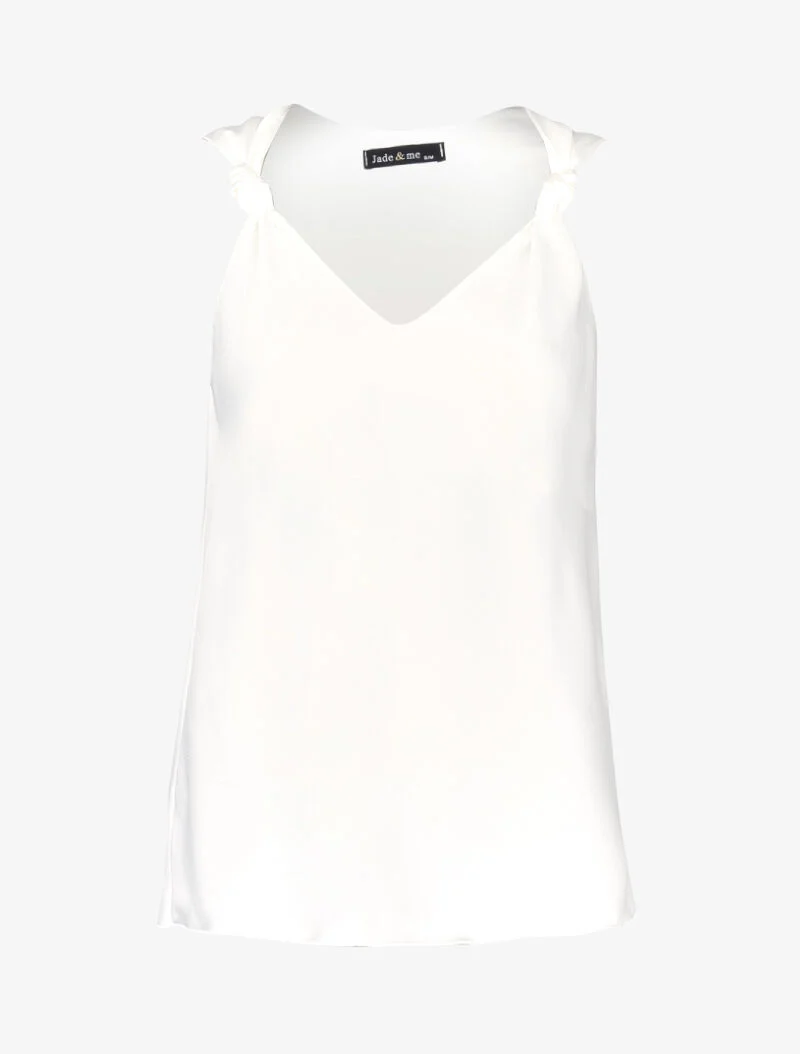 Blouse ample à détails nouer - blanc
