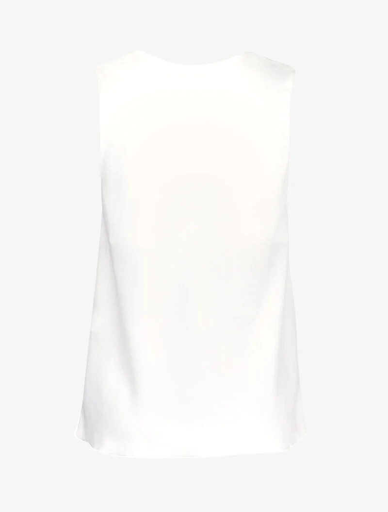 Blouse ample à détails nouer - blanc