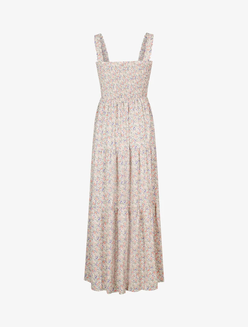 Robe longue à petites fleurs - rose