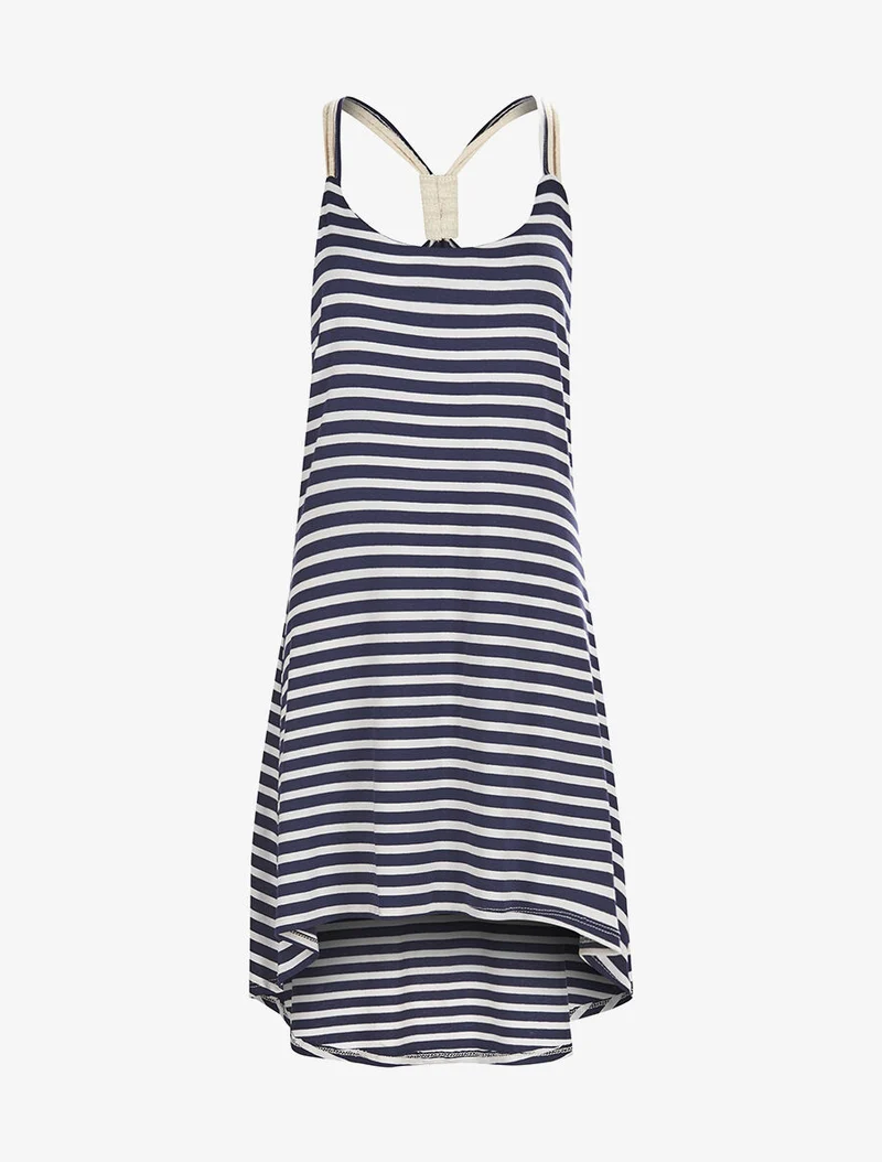 Robe marinière trapèze - marine