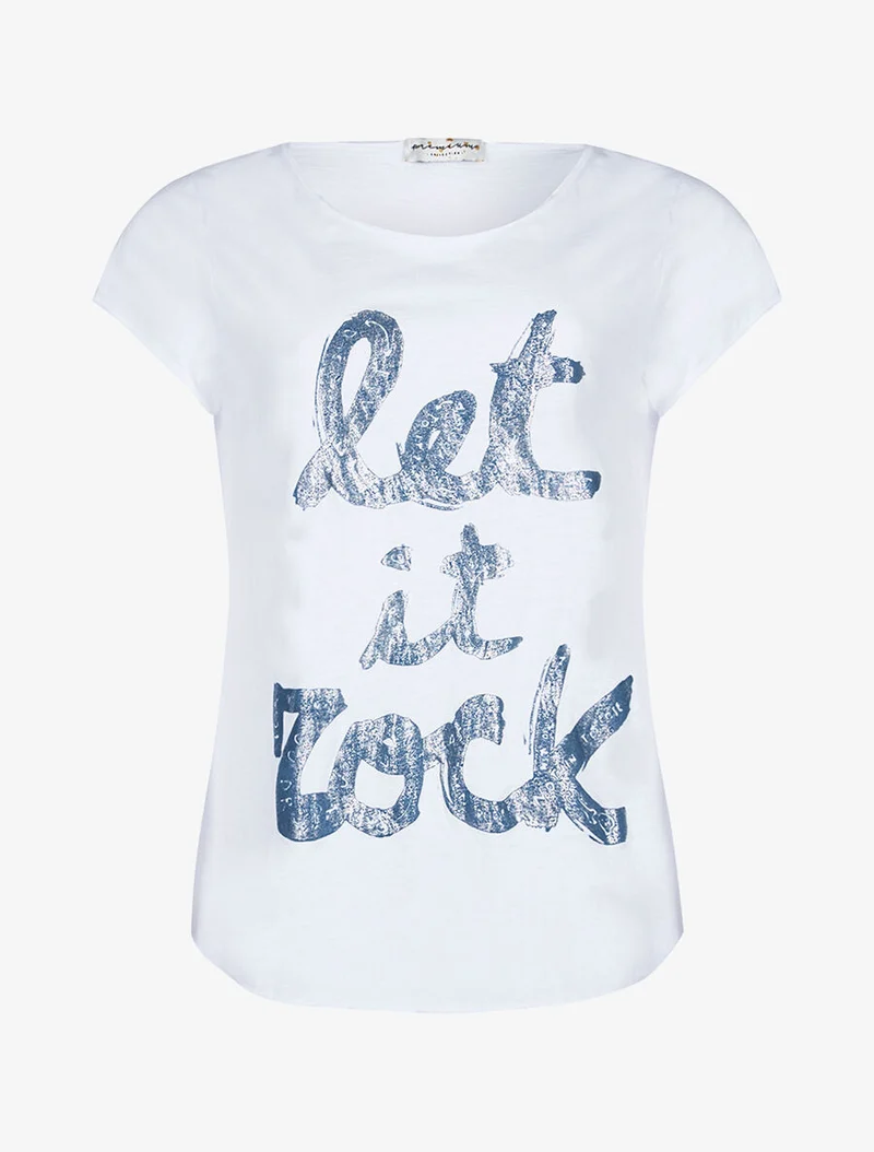 T-shirt let it rock - blanc