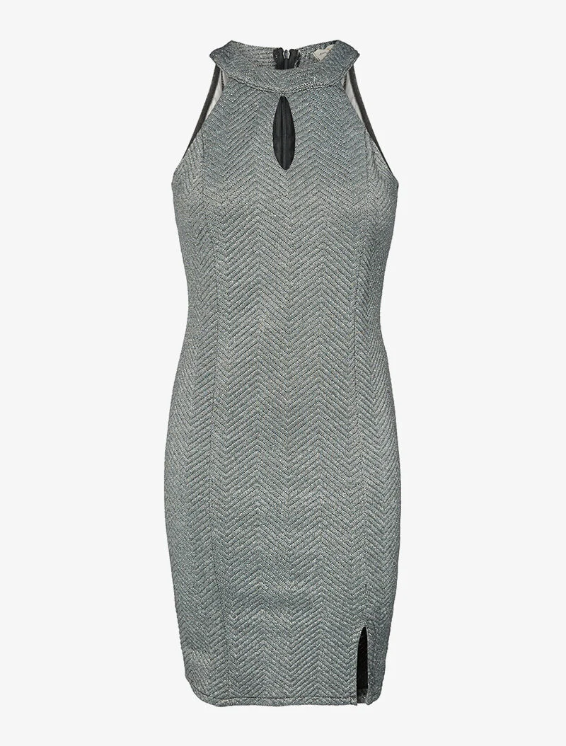 Robe col américain irisée - gris