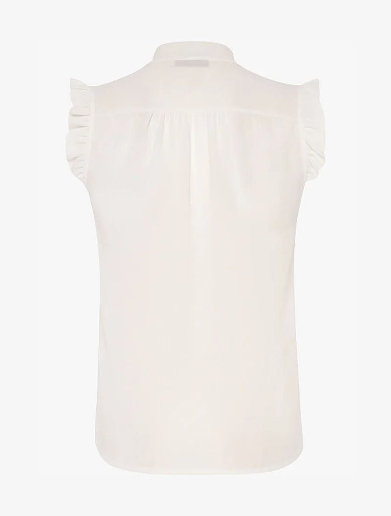 Blouse col à nouer - blanc