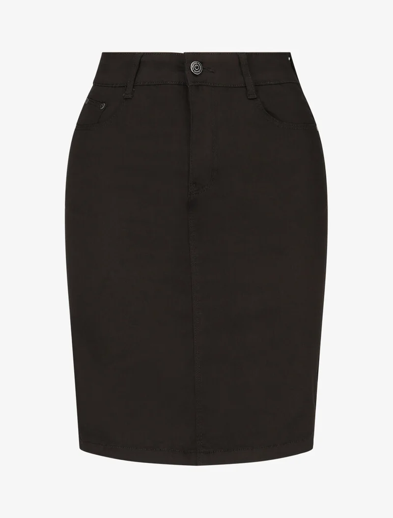 Jupe unie droite classique - Noir