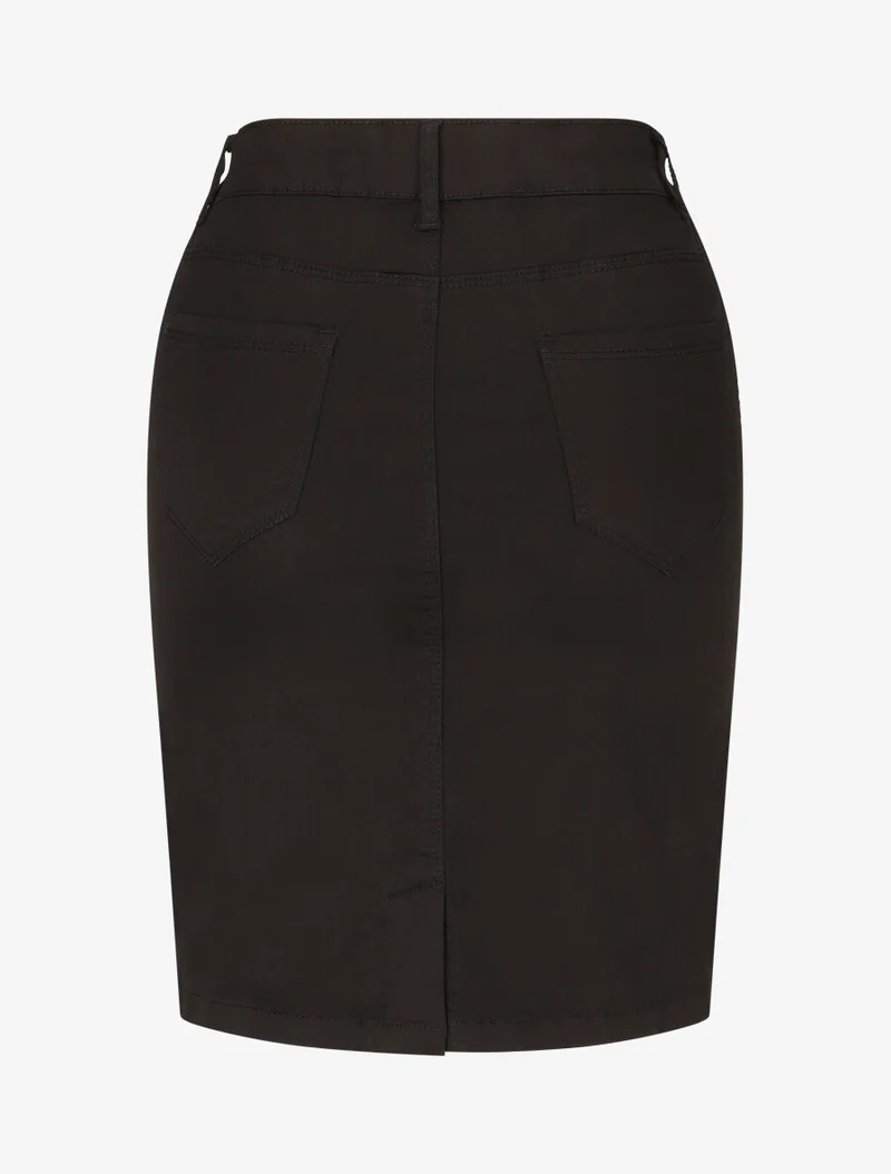 Jupe unie droite classique - Noir