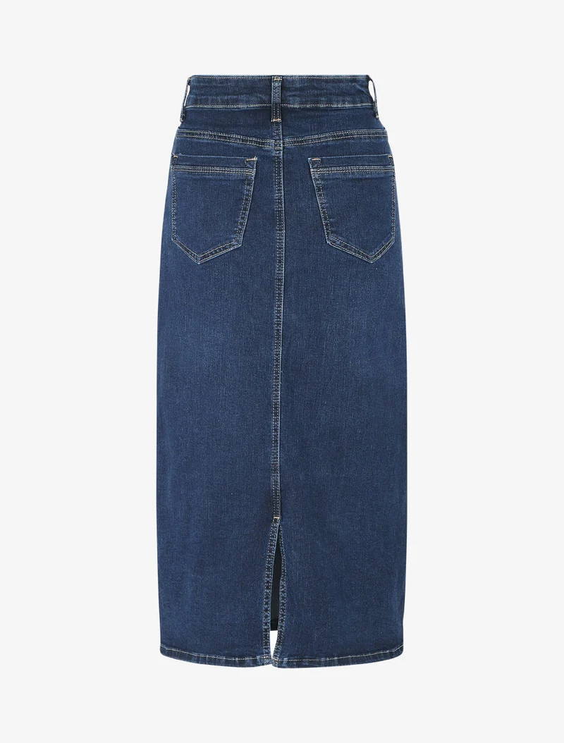 Jupe longue en jean - Bleu