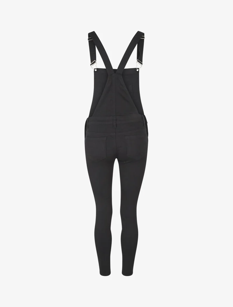 Salopette taille basse coupe skinny - Noir