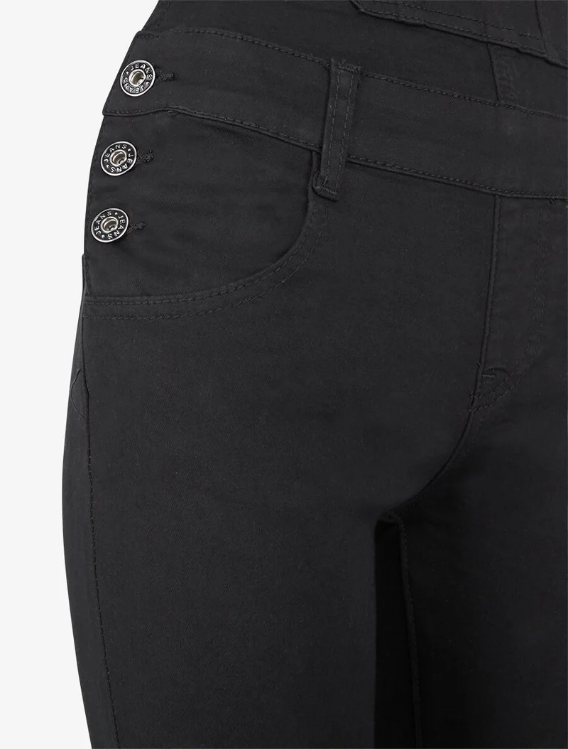 Salopette taille basse coupe skinny - Noir