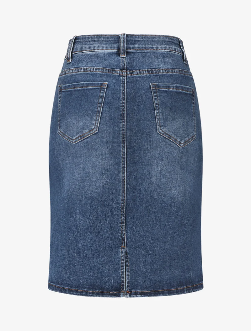 Jupe classique en jean - Bleu