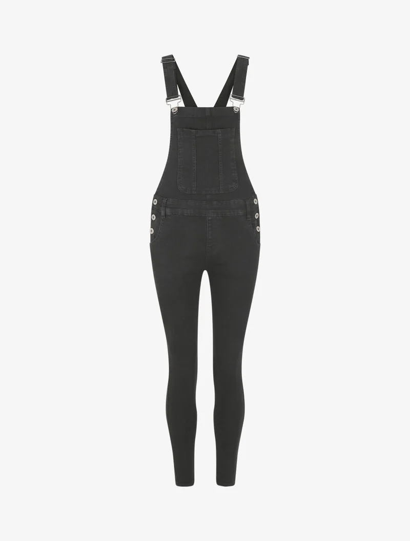 Salopette skinny unie - Noir
