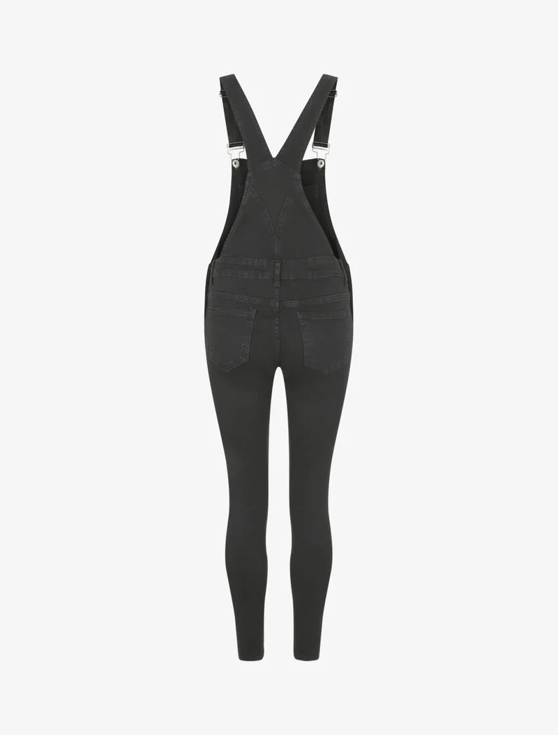 Salopette skinny unie - Noir