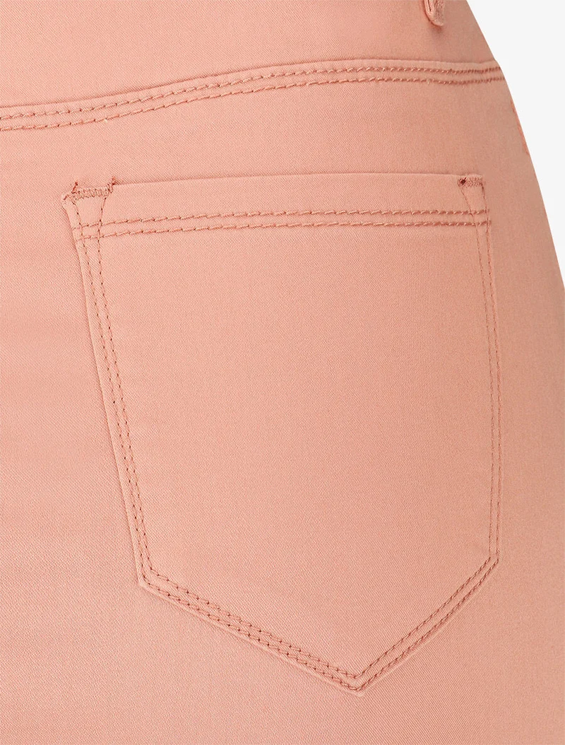 Jupe unie droite classique - Rose poudré