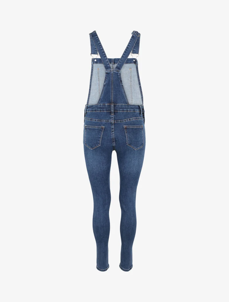 Salopette en jean coupe skinny - Bleu